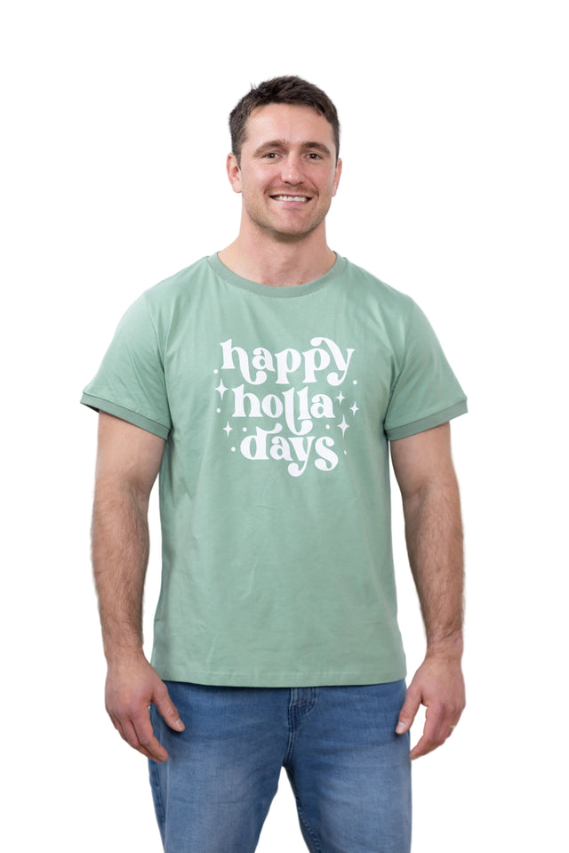 Men's Cotton Happy Holla Days T-Shirt