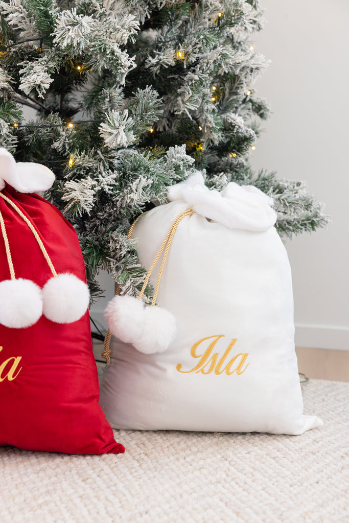 fluffy santa sacks