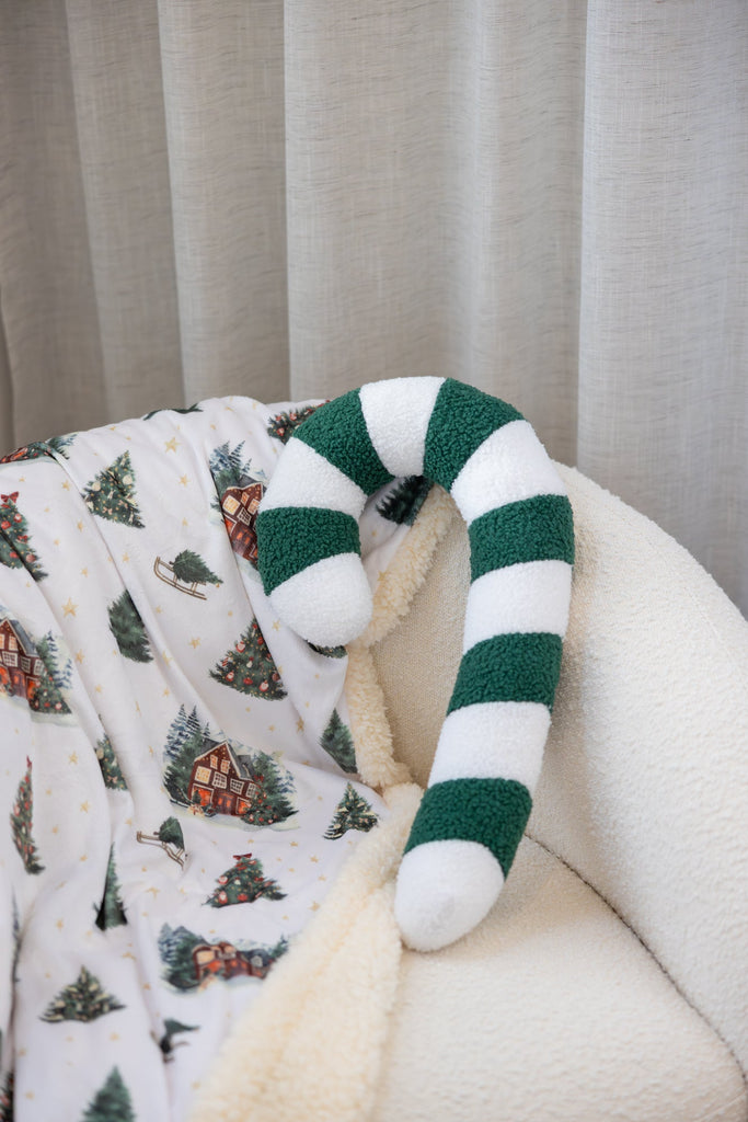 candy cane christmas cushion