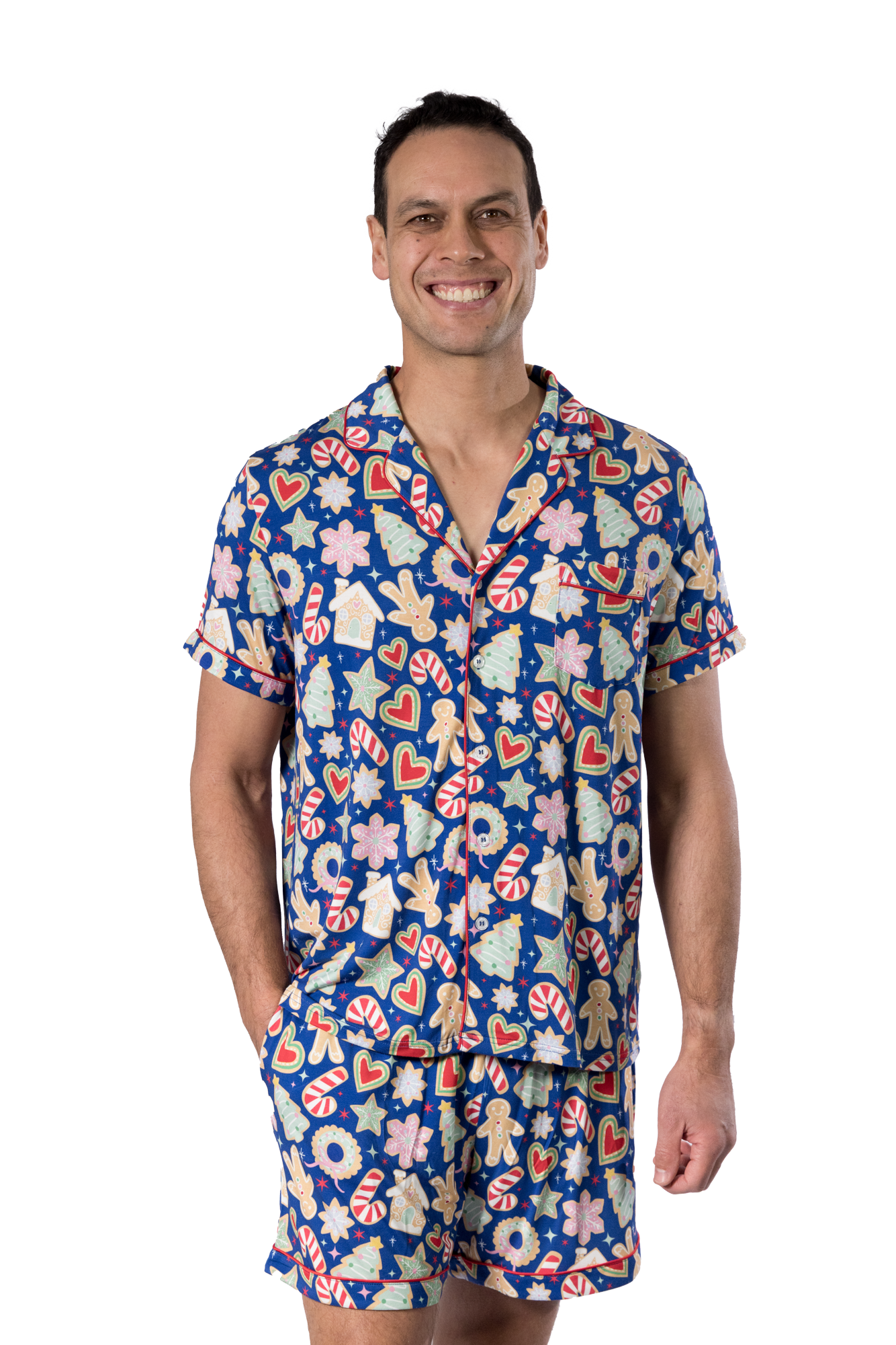 Men's Luxe Bamboo Gingerbread Christmas PJs | Christmas Jumpers NZ