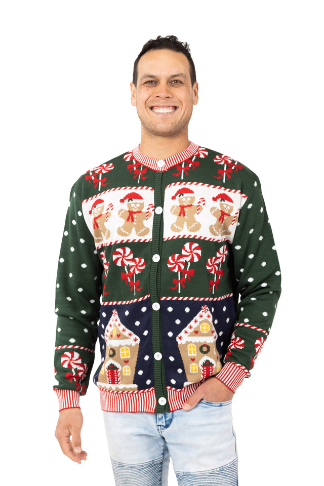 Men's Candyland Christmas Cardigan
