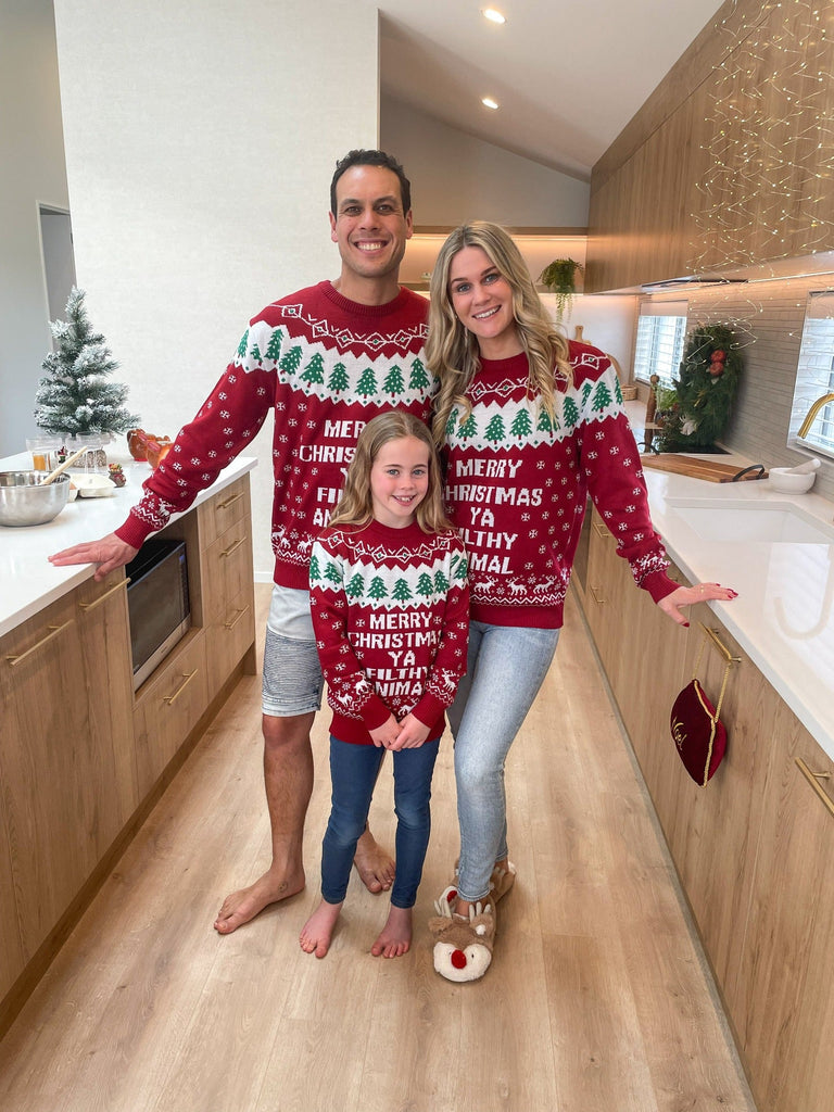 matching family christmas jumpers