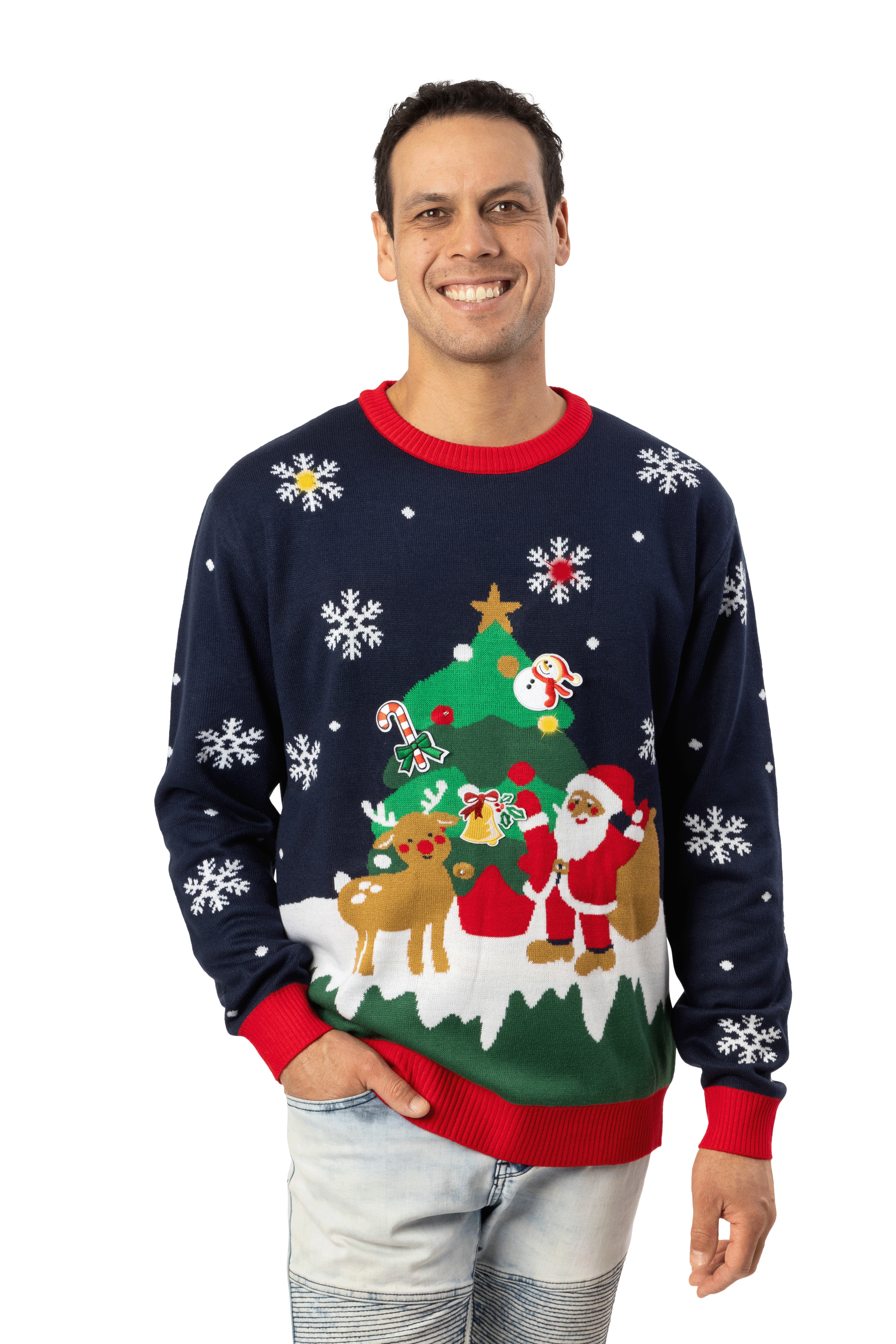 Men s Light Up Christmas Jumper Christmas Jumpers AU Christmas Jumpers NZ AU